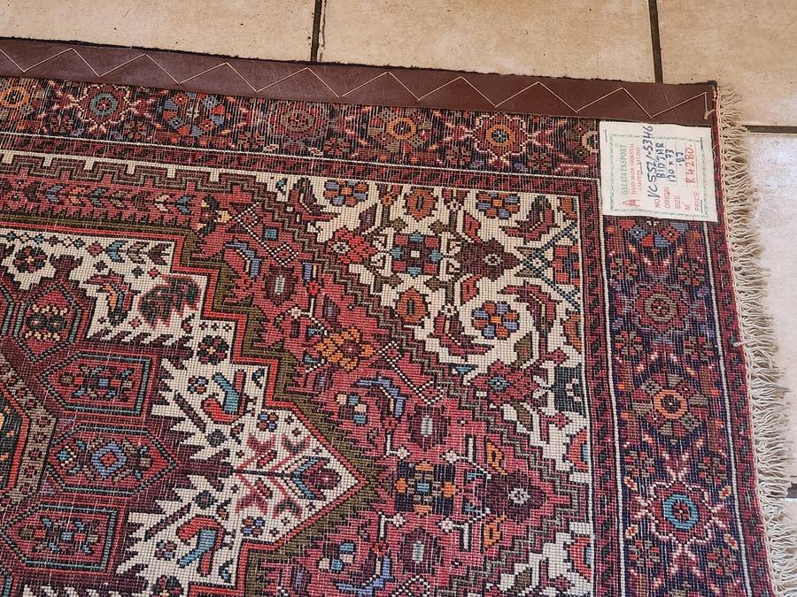 STUNNING VINTAGE PURE WOOL HAND KNOTTED BIDJAR PERSIAN CARPET