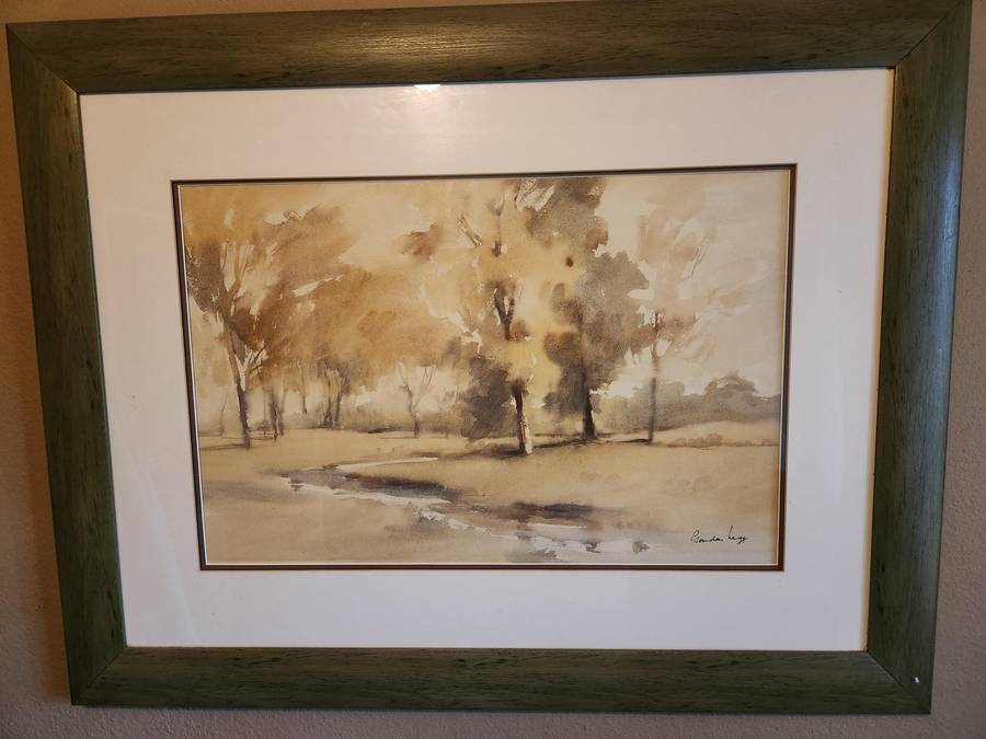 GORDON LEGG WATERCOLOUR ON BOARD LANDSCAPE PAINTING