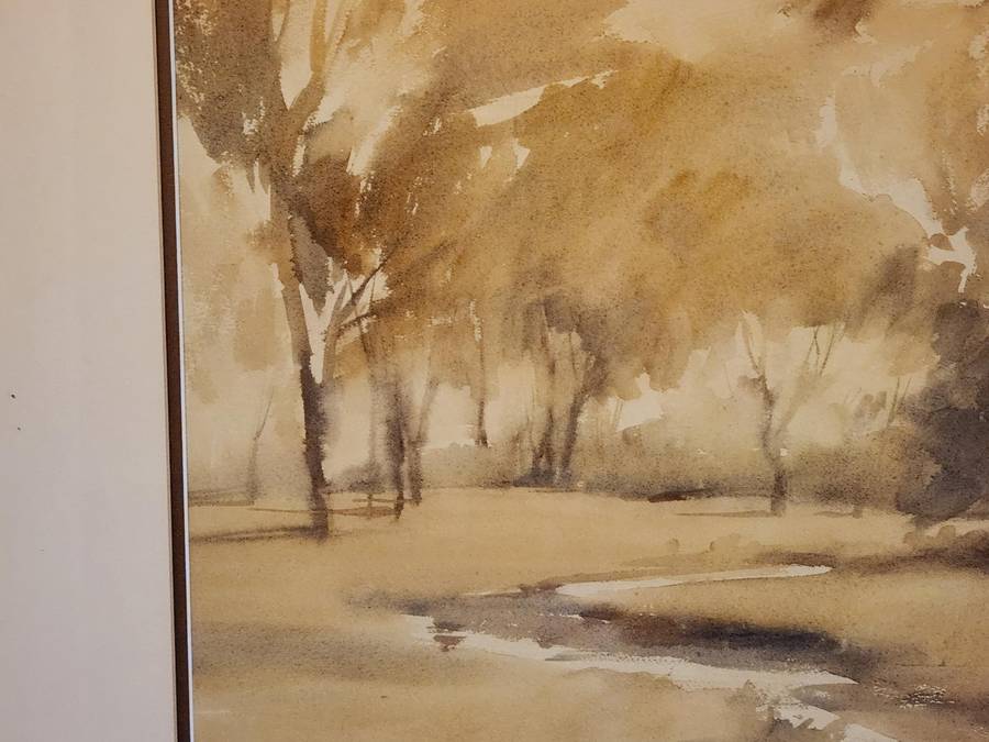 GORDON LEGG WATERCOLOUR ON BOARD LANDSCAPE PAINTING