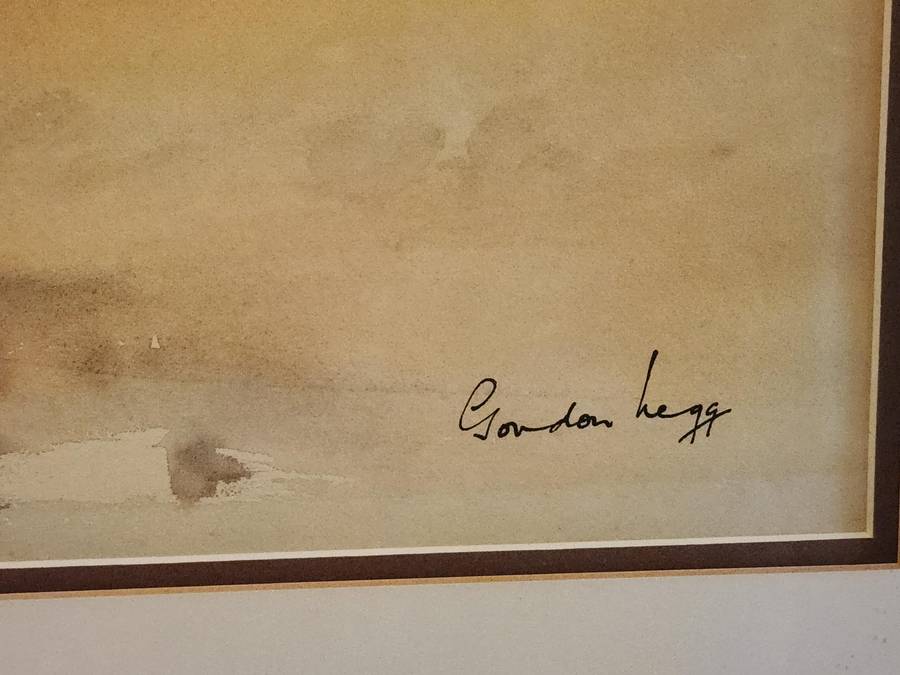 GORDON LEGG WATERCOLOUR ON BOARD LANDSCAPE PAINTING