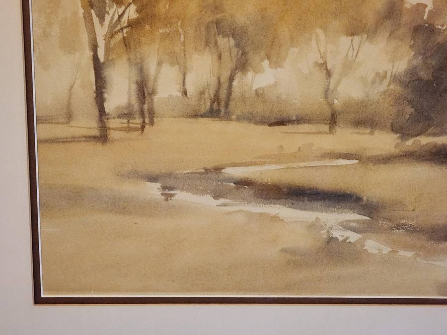 GORDON LEGG WATERCOLOUR ON BOARD LANDSCAPE PAINTING