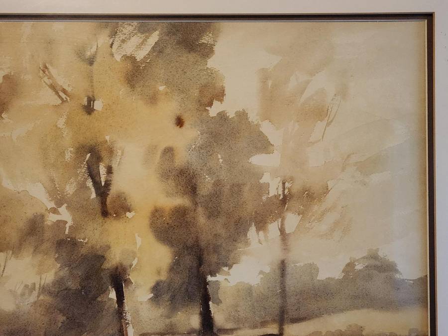 GORDON LEGG WATERCOLOUR ON BOARD LANDSCAPE PAINTING