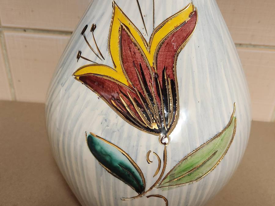 RARE FIND. 20th CENTURY ROUGE FONTAINE BAUDOUR CERAMIQUE VASE/URN