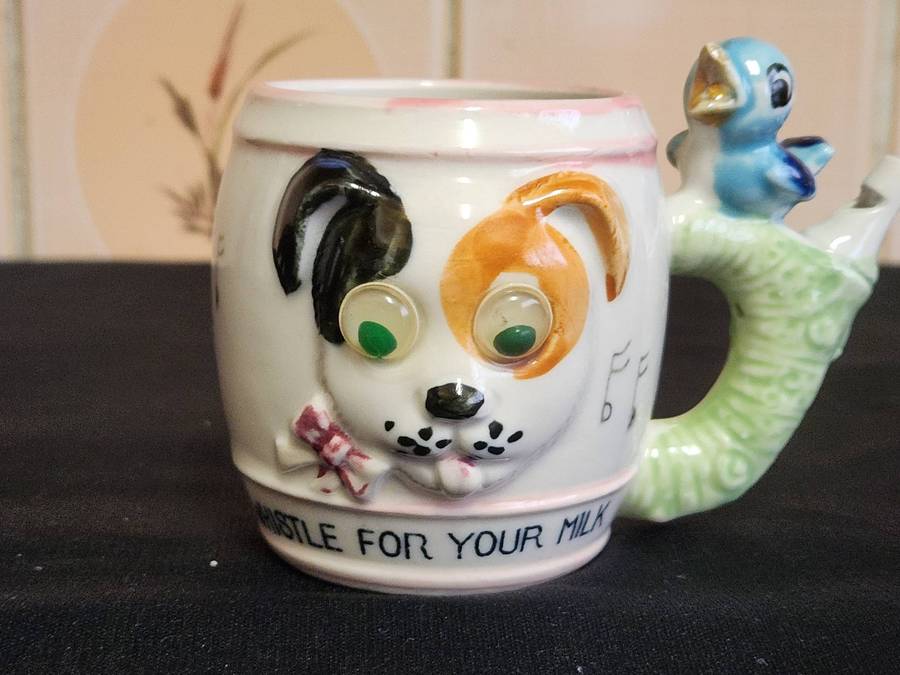 VINTAGE WESTVILLE WHISTLE FOR YOUR MILK MUG, HIGHLY COLLECTIBLE