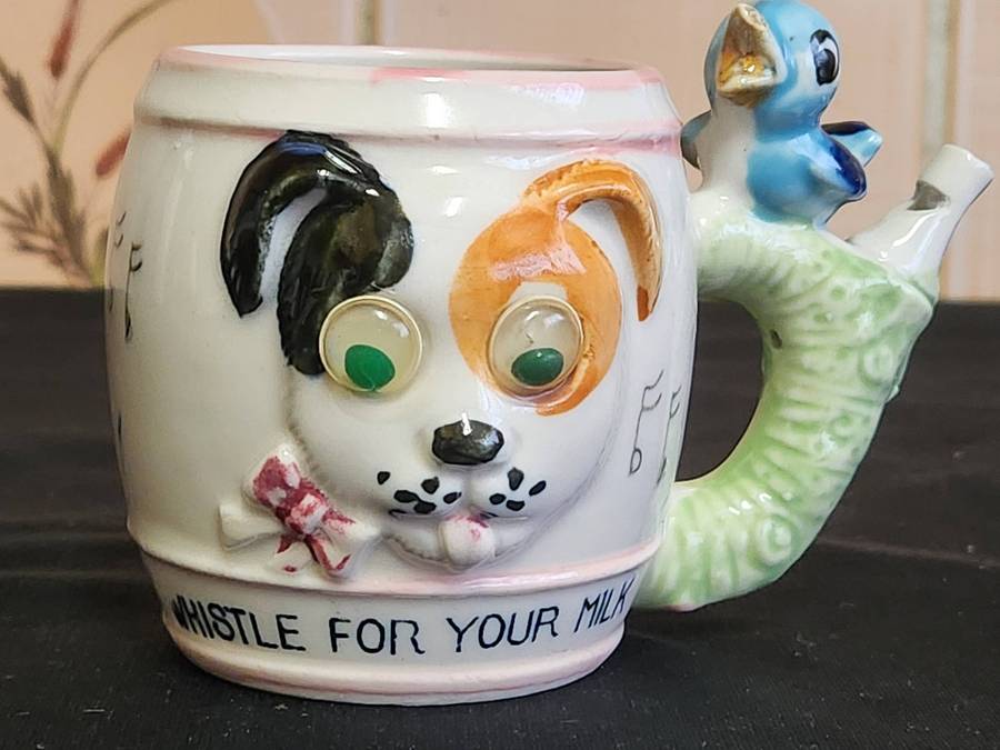 VINTAGE WESTVILLE WHISTLE FOR YOUR MILK MUG, HIGHLY COLLECTIBLE