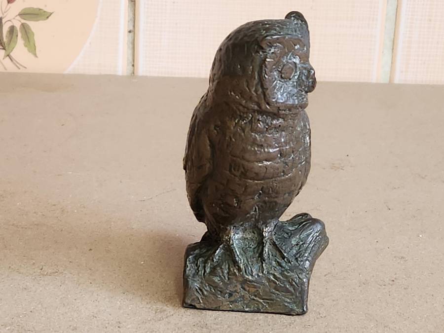 VINTAGE COLD CAST BRONZE OWL