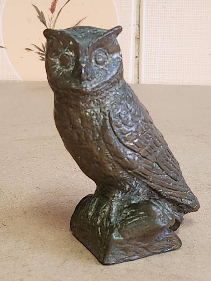VINTAGE COLD CAST BRONZE OWL