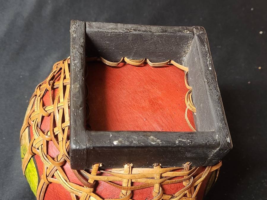 VINTAGE THAILAND BAMBOO RICE BUCKET 2 OF 2