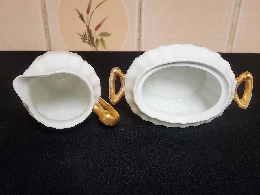 Vintage R S Tillowitz Silesia Creamer and Sugar Bowl