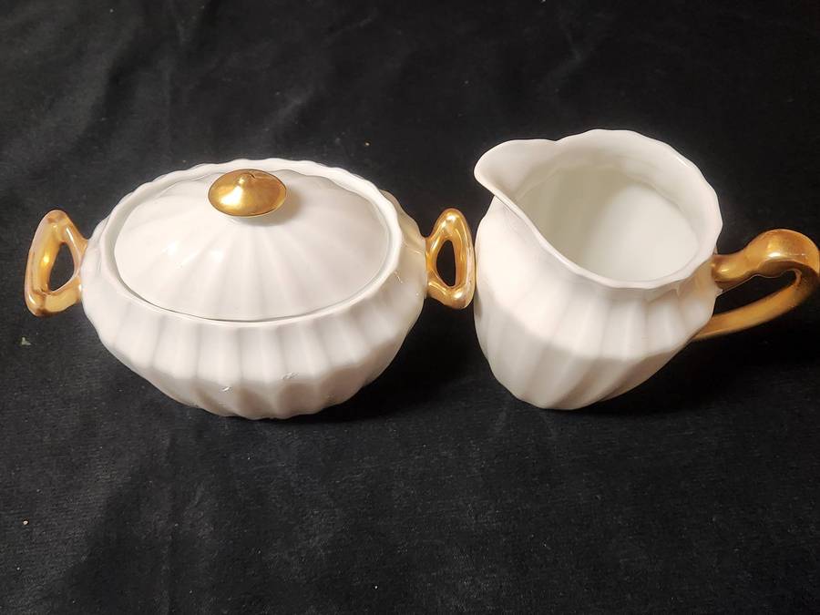 Vintage R S Tillowitz Silesia Creamer and Sugar Bowl