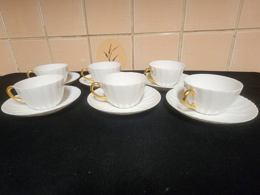 Vintage R S Tillowitz Silesia Set of Six Cups and Saucers
