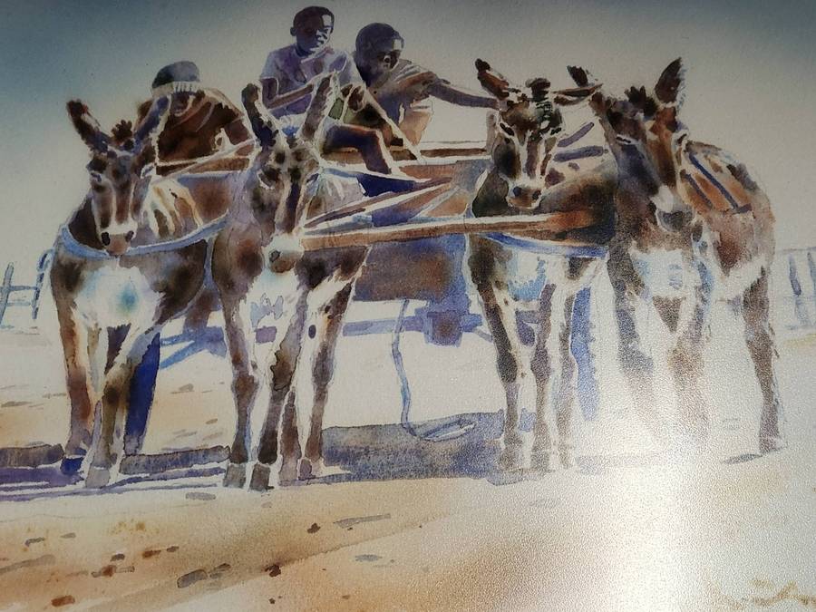 Thokozani Mathobela Watercolour on Paper