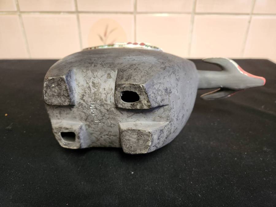 Unique Raku Fired Bull Figurine by Porcupine Ceramics