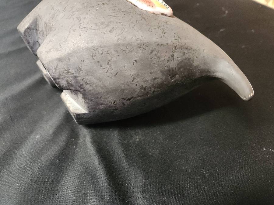 Unique Raku Fired Bull Figurine by Porcupine Ceramics