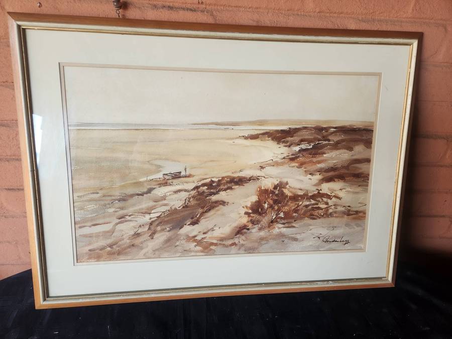 GORDON LEGG WATERCOLOUR ON BOARD LANDSCAPE PAINTING