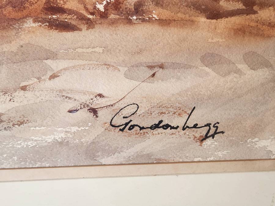 GORDON LEGG WATERCOLOUR ON BOARD LANDSCAPE PAINTING