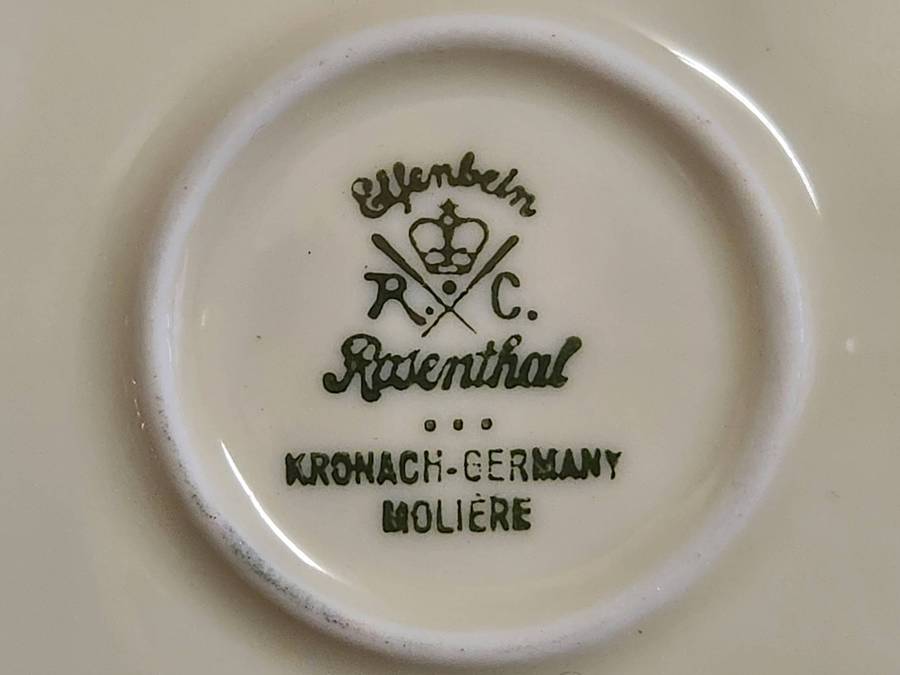 STUNNING 1930's ROSENTHAL ELFENBEIN MOLIERE KRONACH ART NOUVEAU STYLE PLATE.