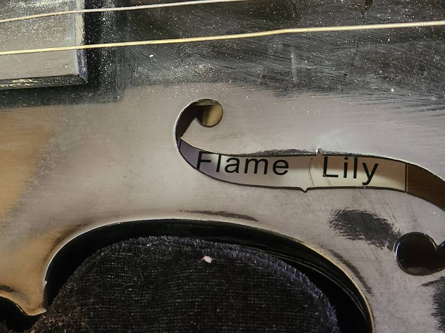 LILY FLAME VIOLIN IN CUSTOM PADDED CASE