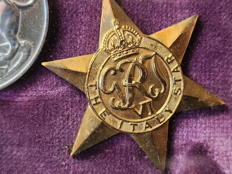 FRAMED SET OF FOUR WORLD WAR 2 MEDALS