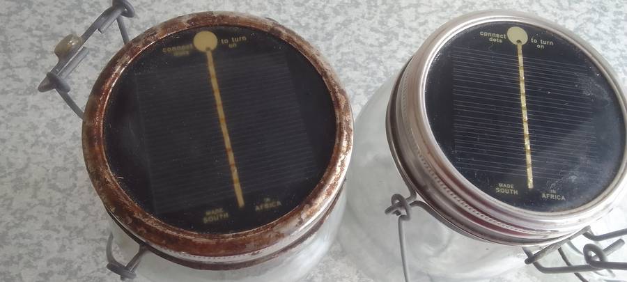 3 x SOLAR  CONSOL JAR LIGHT