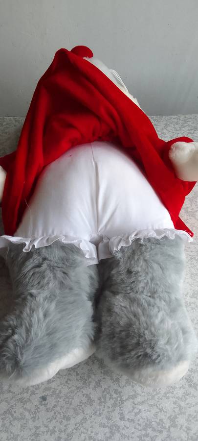 1990 Plush Christmas Mouse Stuff Animal - Commonwealth Toys