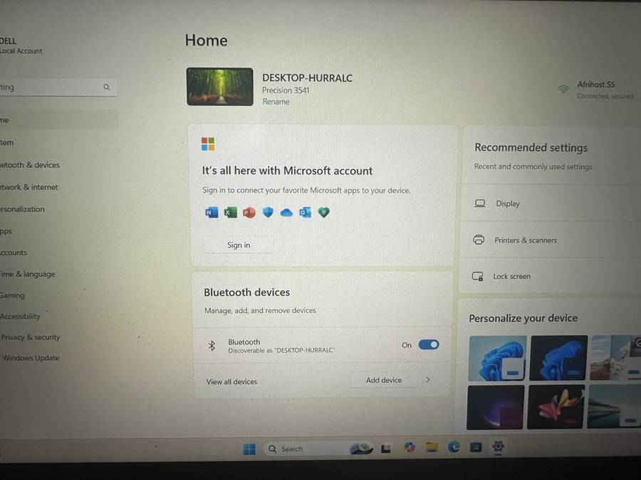 Dell Precision 3541  i7-9750H / 15.6 FHD / 32GB RAM / 512GB SSD / 1TB HDD/Quadro P620 4GB/4G LTE