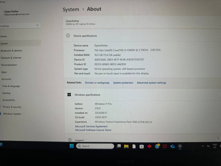 HP OMEN 16 11th Gen Core i5 RTX 3050 Ti Gaming Laptop