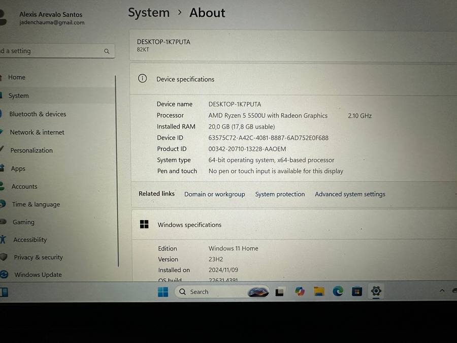 lenovo ideapad 3 14alc6 Amd Ryzen 5000 Series Amd Radeon Graphics 2ogb Ram 256gb ssd
