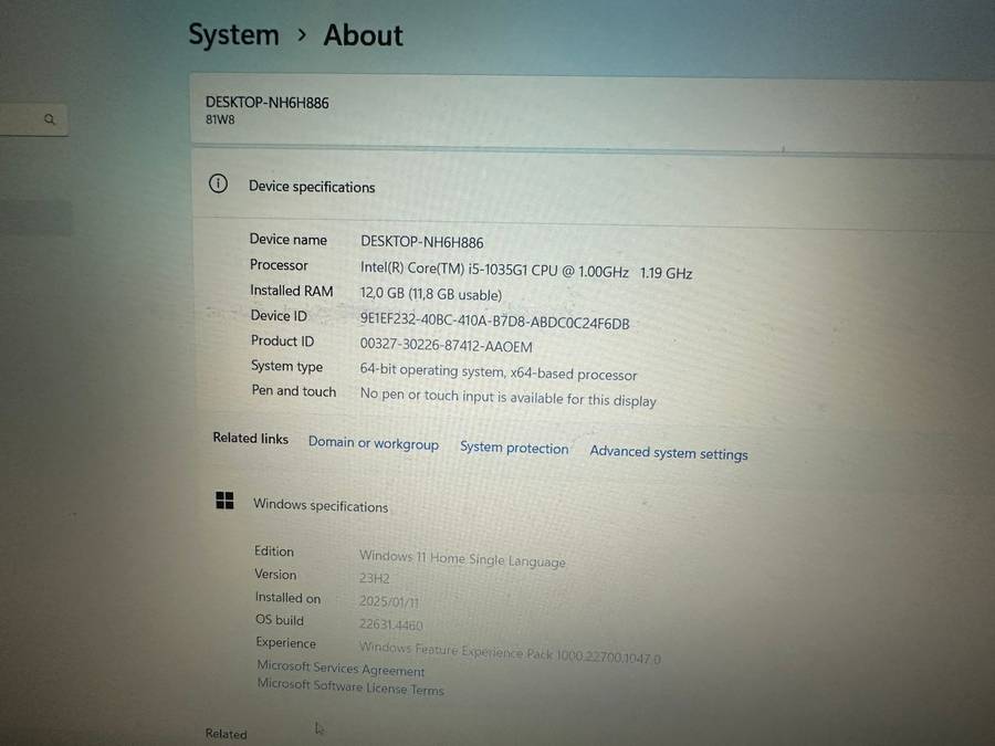 Lenovo IdeaPad S145-1511L 10th Gen i5-1035G1@1.0GHz, 12GB RAM, 256GB SSD, 15.6`