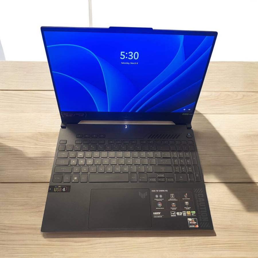 Asus Tuf Gaming A15 Ryzen 7 RTX 4060 Gaming Laptop 16gb ram 512gbssd  mint