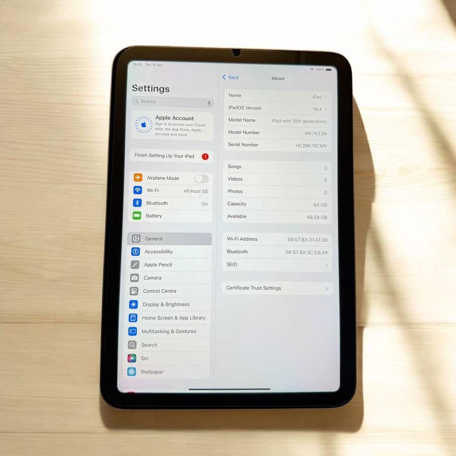 iPad mini (6th gen) Wi-Fi  64GB Mint Condition