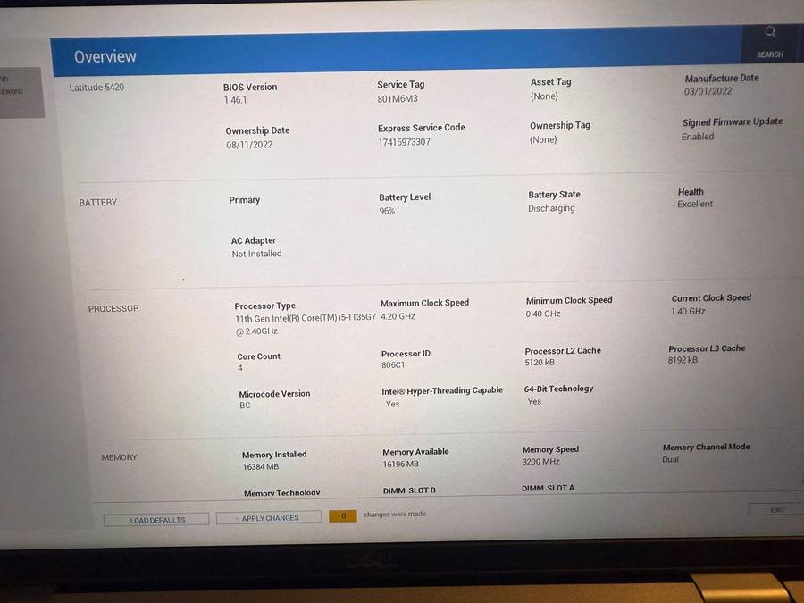 Dell Latitude 5420, 11th Gen i5 Intel Xe Graphics ,Lte  16Gb Ram 512gb Nvme Ssd, Fhd Display