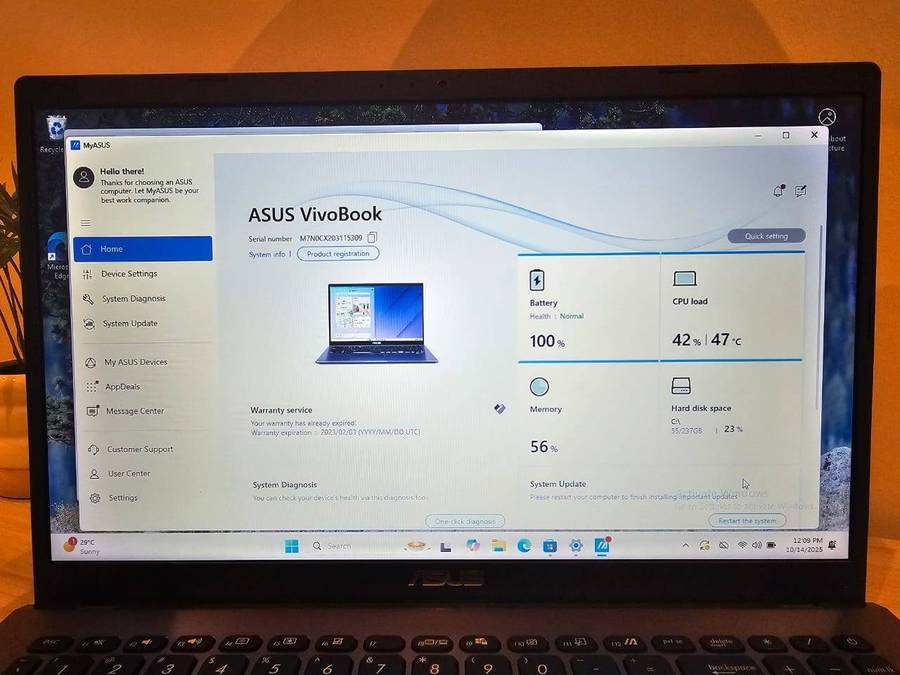 Asus X509 i5 10th gen 8gb ram 256gbssd