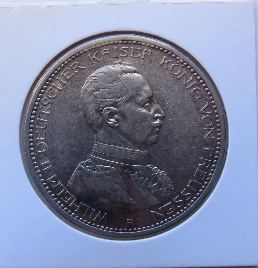 1913 Germany 5 Mark Silver Crown