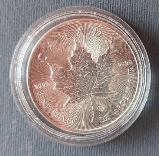 2014 Canada five dollar one ounce fine silver coin