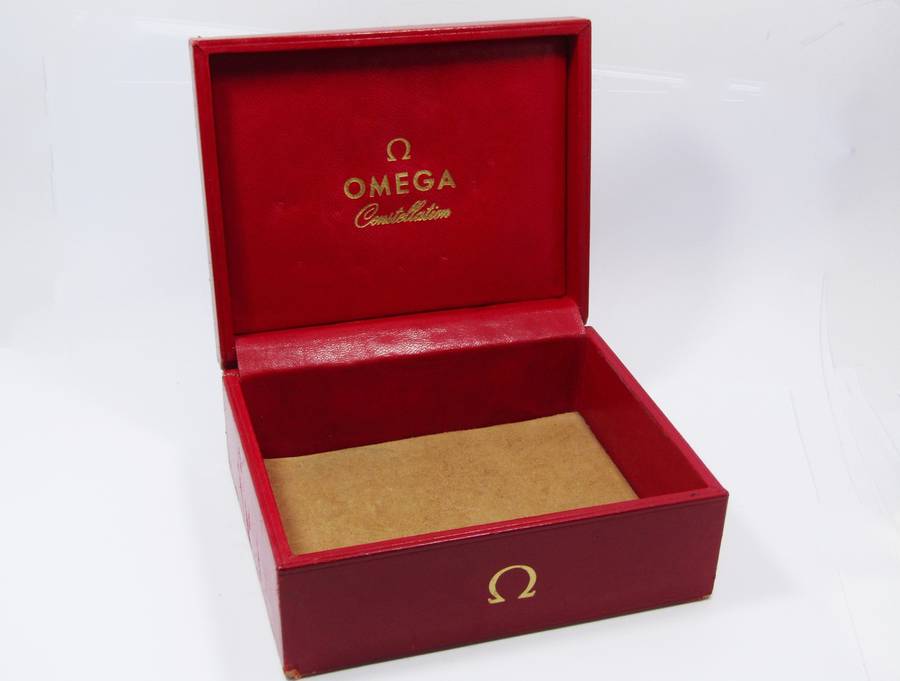 Vintage Omega Watch Box, in Red Leather