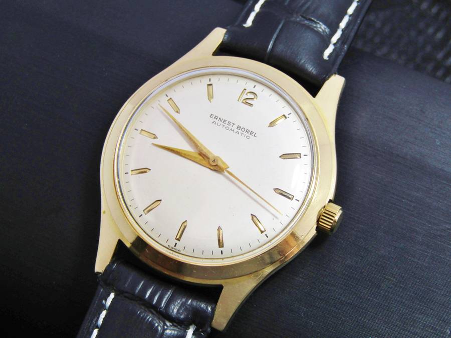 Exquisite! Vintage Ernest Borel (Swiss) 18K Gold Automatic Watch