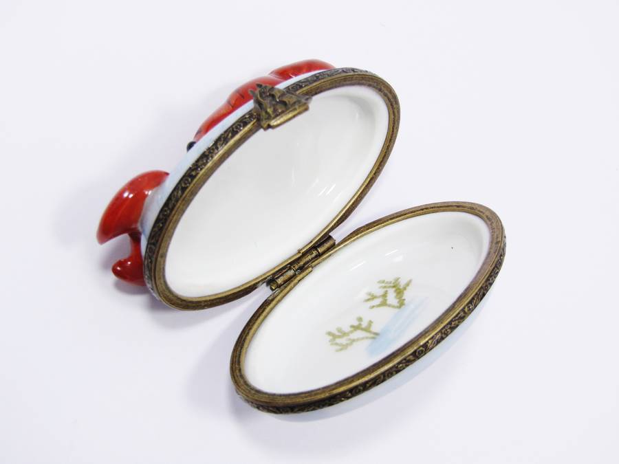 Limoges (France) Hand-Painted "Lobster" Trinket Box