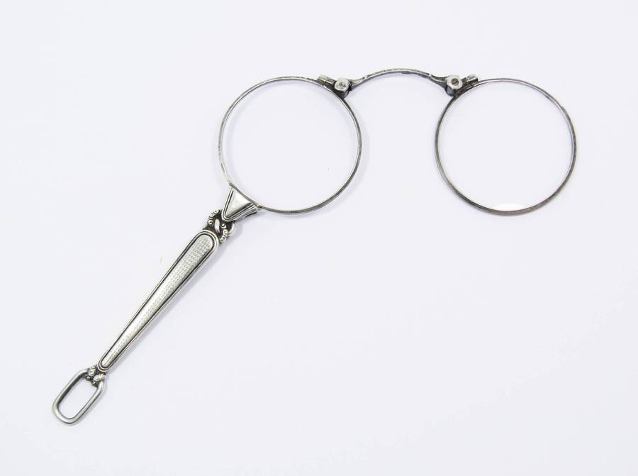 Lovely Antique Silver Lorgnette Glasses