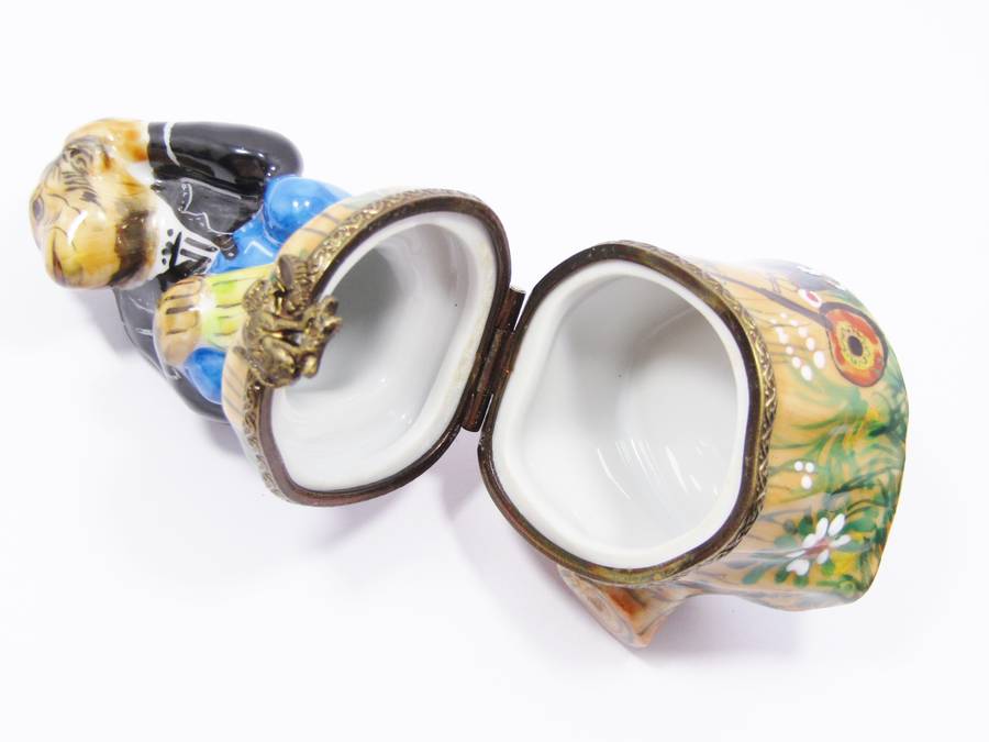 Limoges (France) Hand-Painted "Monkey" Trinket Box