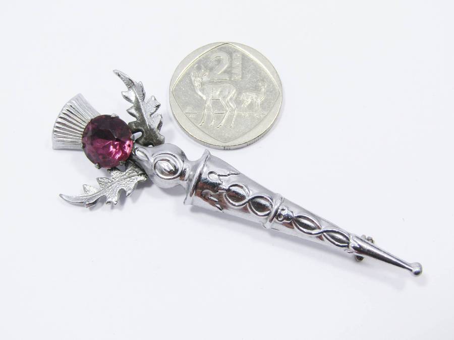 Vintage Mizpah Scottish-Themed Costume Jewellery Brooch