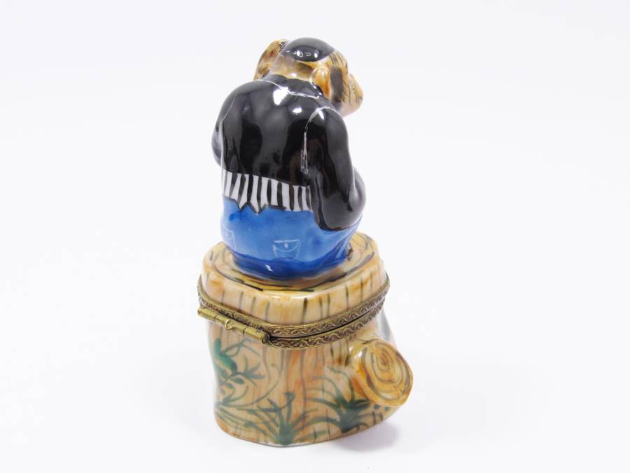 Limoges (France) Hand-Painted "Monkey" Trinket Box