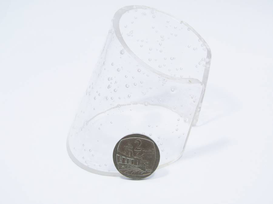 Quirky Acrylic with Bubbles Cuff Bangle