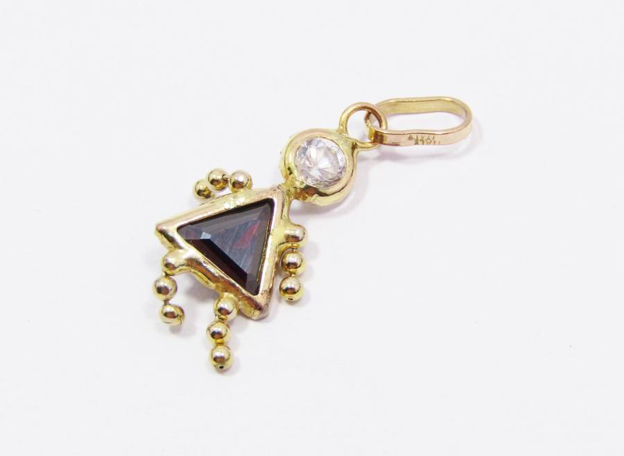 Lovely Retro 9CT Gold "Gem Baby" Charm/Pendant