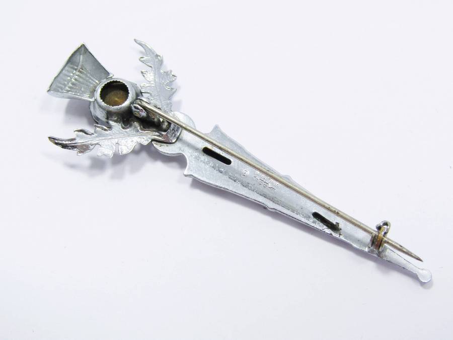 Vintage Mizpah Scottish-Themed Costume Jewellery Brooch