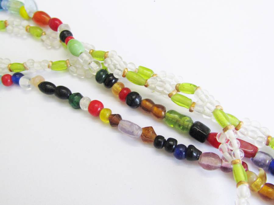 Set of Two Vintage Czech Bohemian Art Glass Necklace