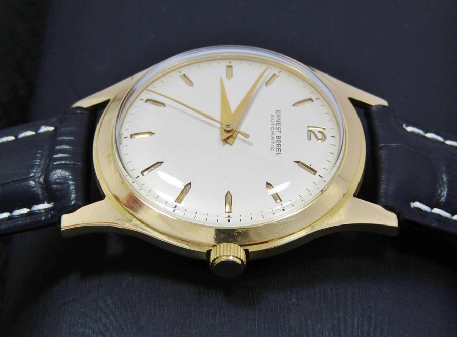 Exquisite! Vintage Ernest Borel (Swiss) 18K Gold Automatic Watch
