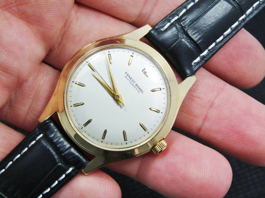 Exquisite! Vintage Ernest Borel (Swiss) 18K Gold Automatic Watch