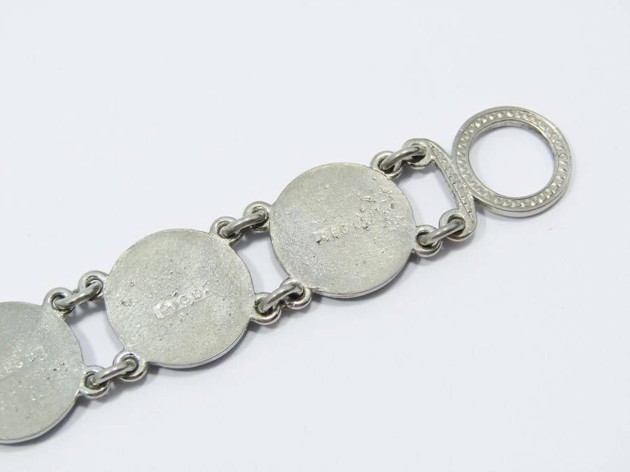 African-Animal Themed Silver-Tone Bracelet