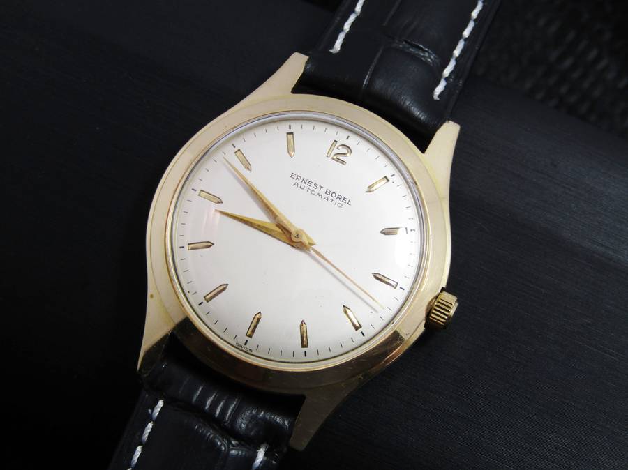 Exquisite! Vintage Ernest Borel (Swiss) 18K Gold Automatic Watch
